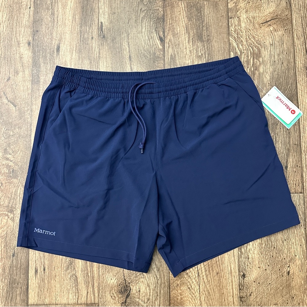 Marmot Athletic Shorts Mens Size XL Navy Blue